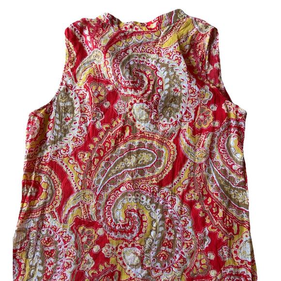 Sleeveless Cottagecore Top Medium Feminine Beach Lounge Vacation Spring - Picture 3 of 10